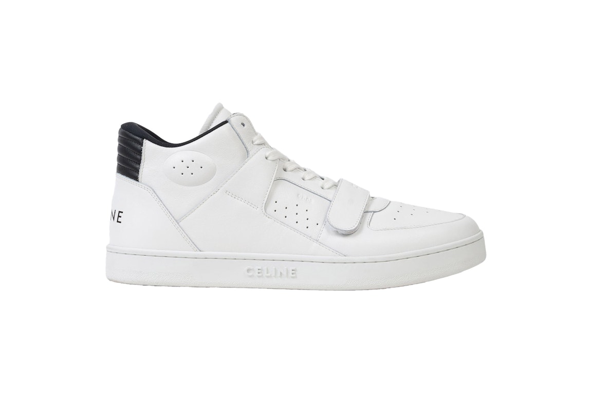Pre-owned Celine Ct-02 Mid Top Optic White In Optic White/black