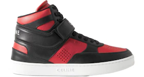 Celine CT-03 Leather High-Top Sneakers Red Black