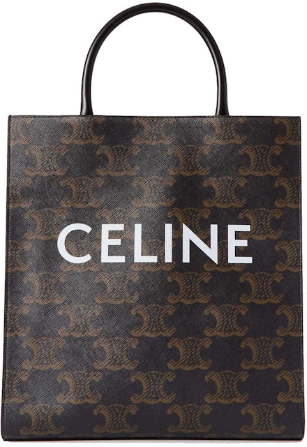 Celine Cabas Triomphe Leather Trimmed Logo-Print Coated Canvas