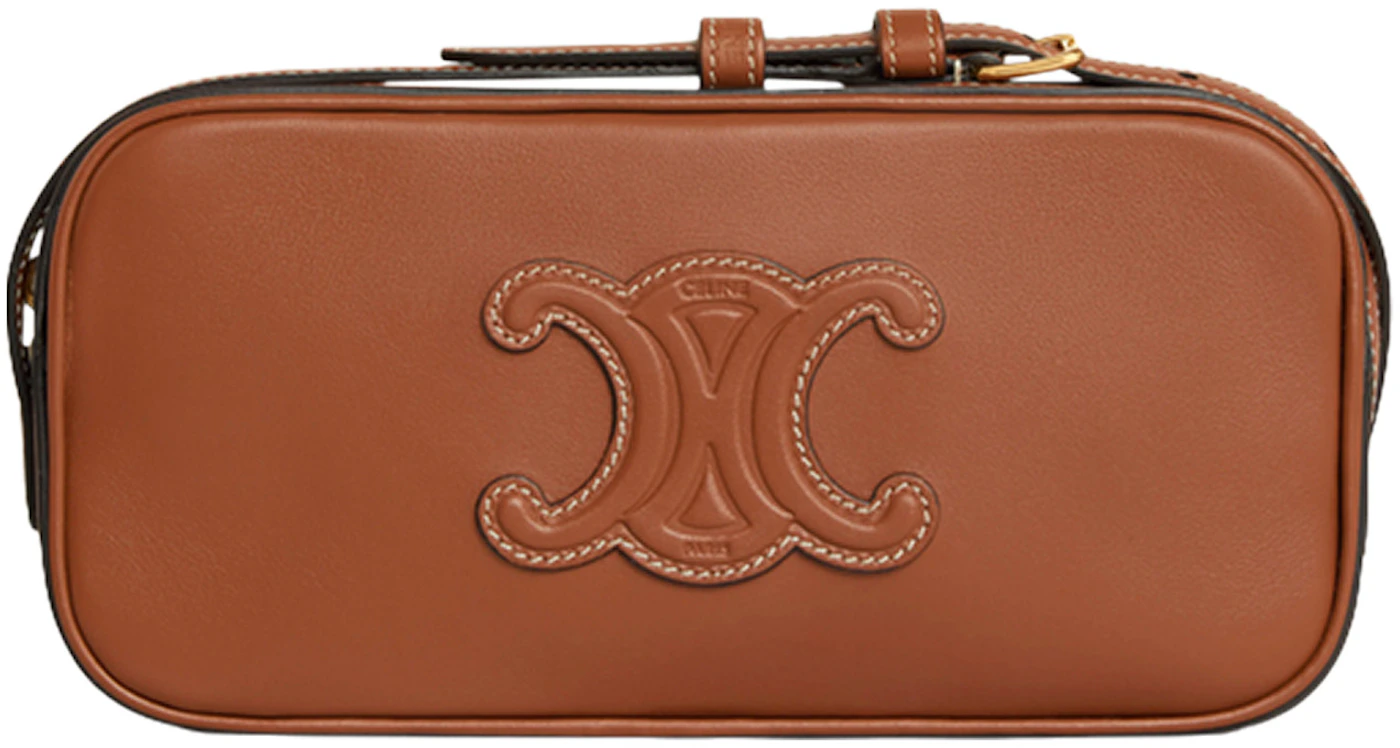 Triomphe leather mini bag Celine Brown in Leather - 34862389