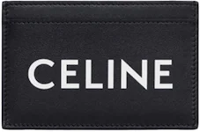 Celine Celine Print Card Holder (2 Slot) Black White