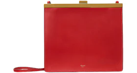 Celine Clasp Shoulder Bag Mini Scarlet