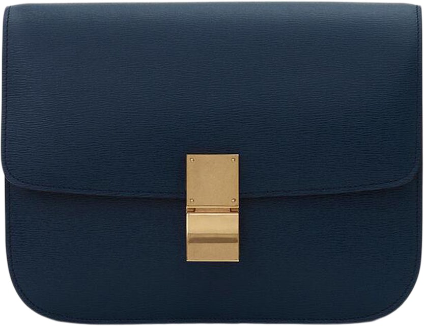 Celine Classic Box Bag Smooth Leather Medium Blue