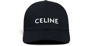 Celine Cotton Baseball Cap Black