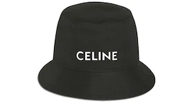 Celine Cotton Bucket Hat Black