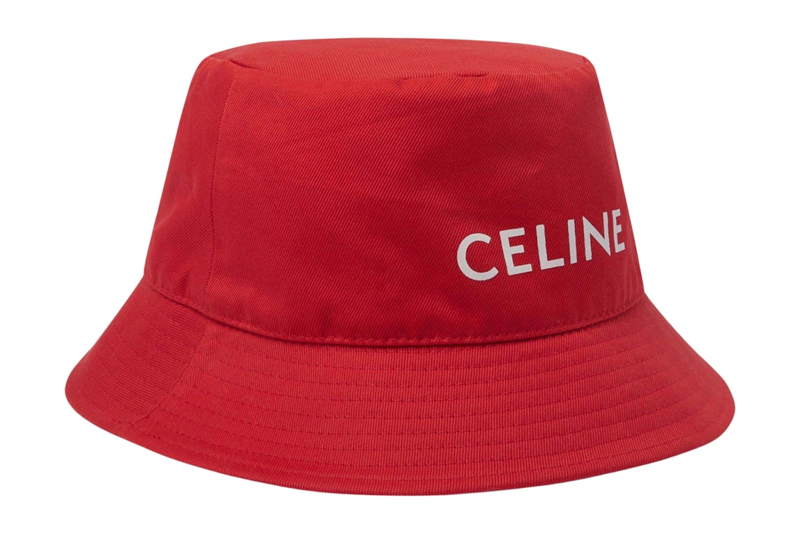 Pre-owned Celine Cotton Bucket Hat Red