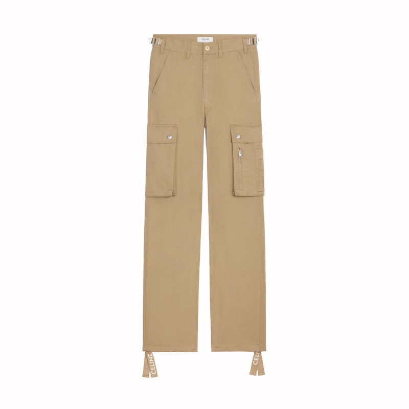 CELINE Cotton Linen Cargo Pants コットンリネン Celine Cotton Linen Cargo Pants Beige Men's - US