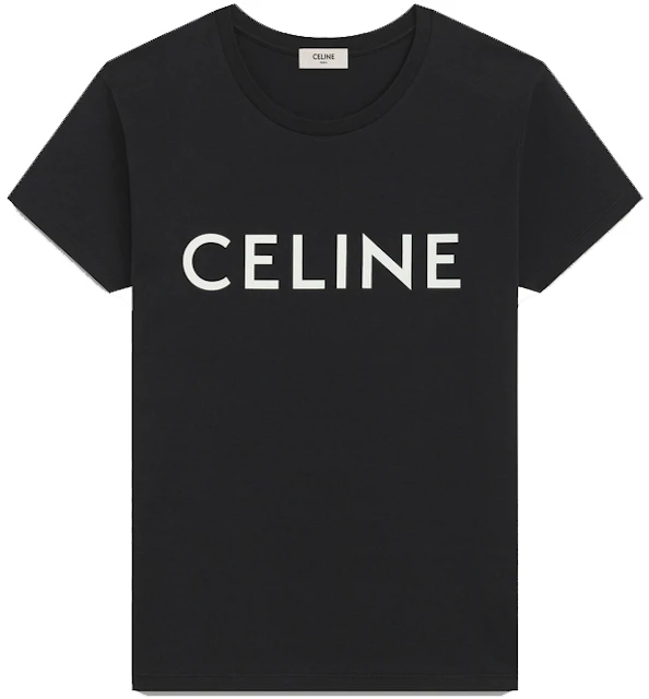 Celine Cotton T-shirt Black/White