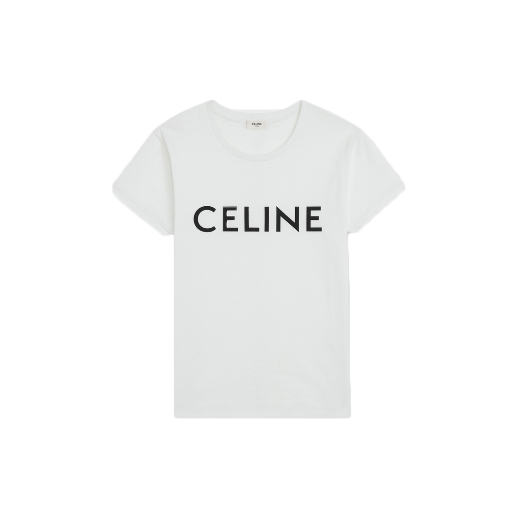 Celine Cotton T-shirt White/Black - US