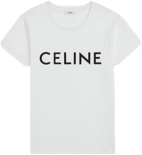Sammenligning Overvåge udvikle Celine Cotton T-shirt White/Black Men's - US