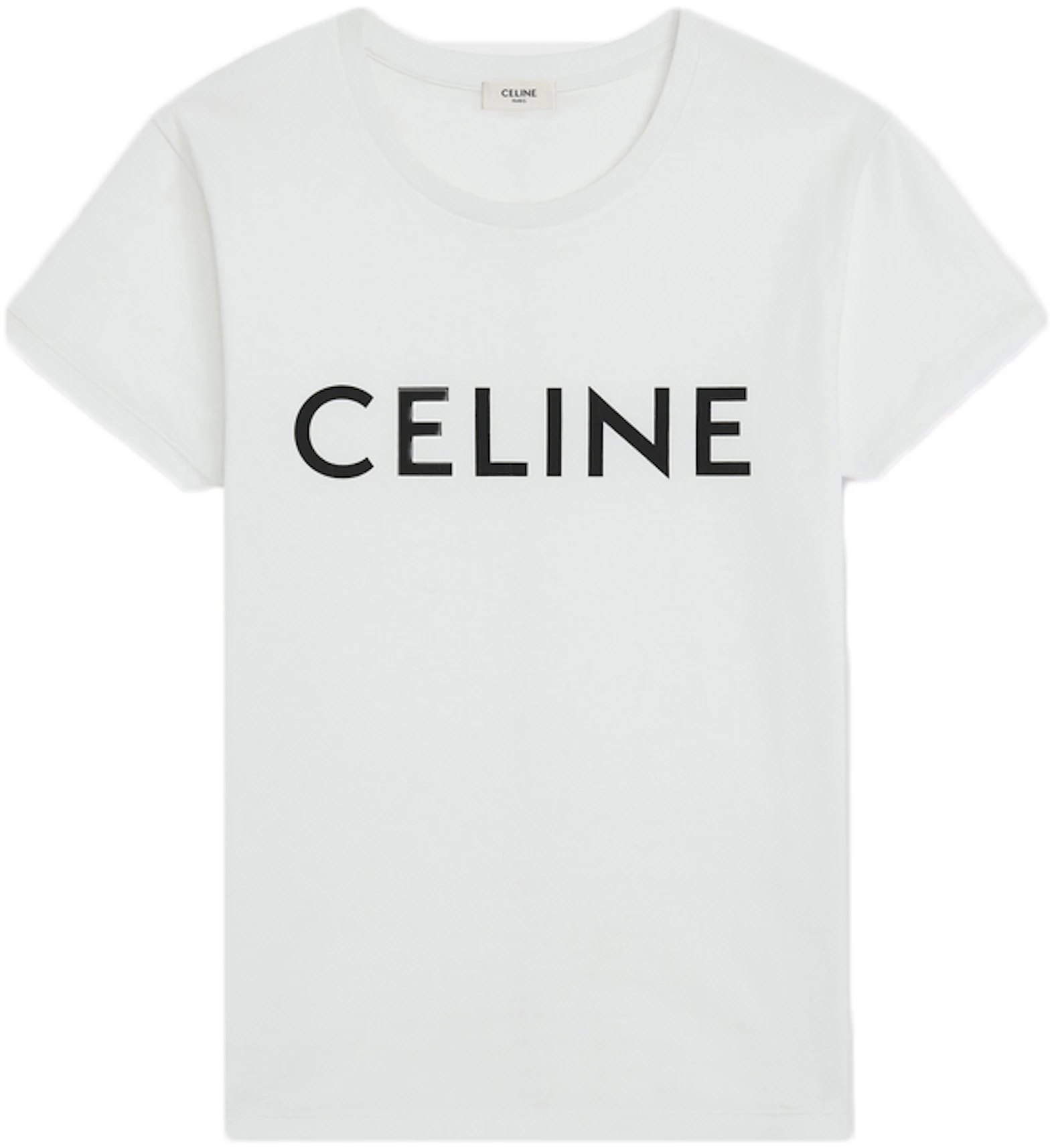 Celine Cotton T-shirt White/Black - DE