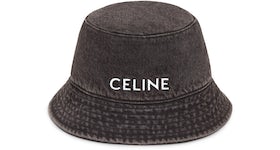Celine Denim Bucket Hat Black