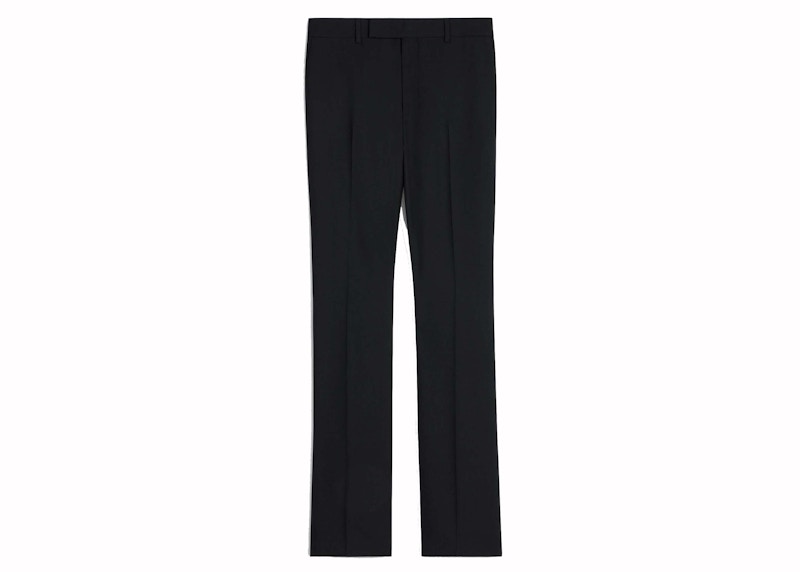 Pre-owned Celine Men's  Flared Pants In Wool Garbine In Black