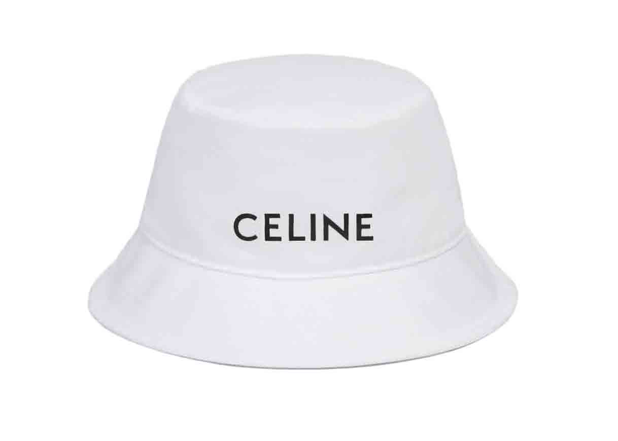 Celine Gabardine Cotton Bucket Hat Off White - US