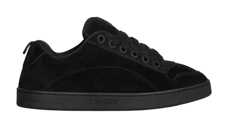 関税込 CELINE HUNTINGTON LOW LACE-UP SNEAKER CELINE HUNTINGTON LOW LACE-UP SNEAKER in SUEDE CALFSKIN AND