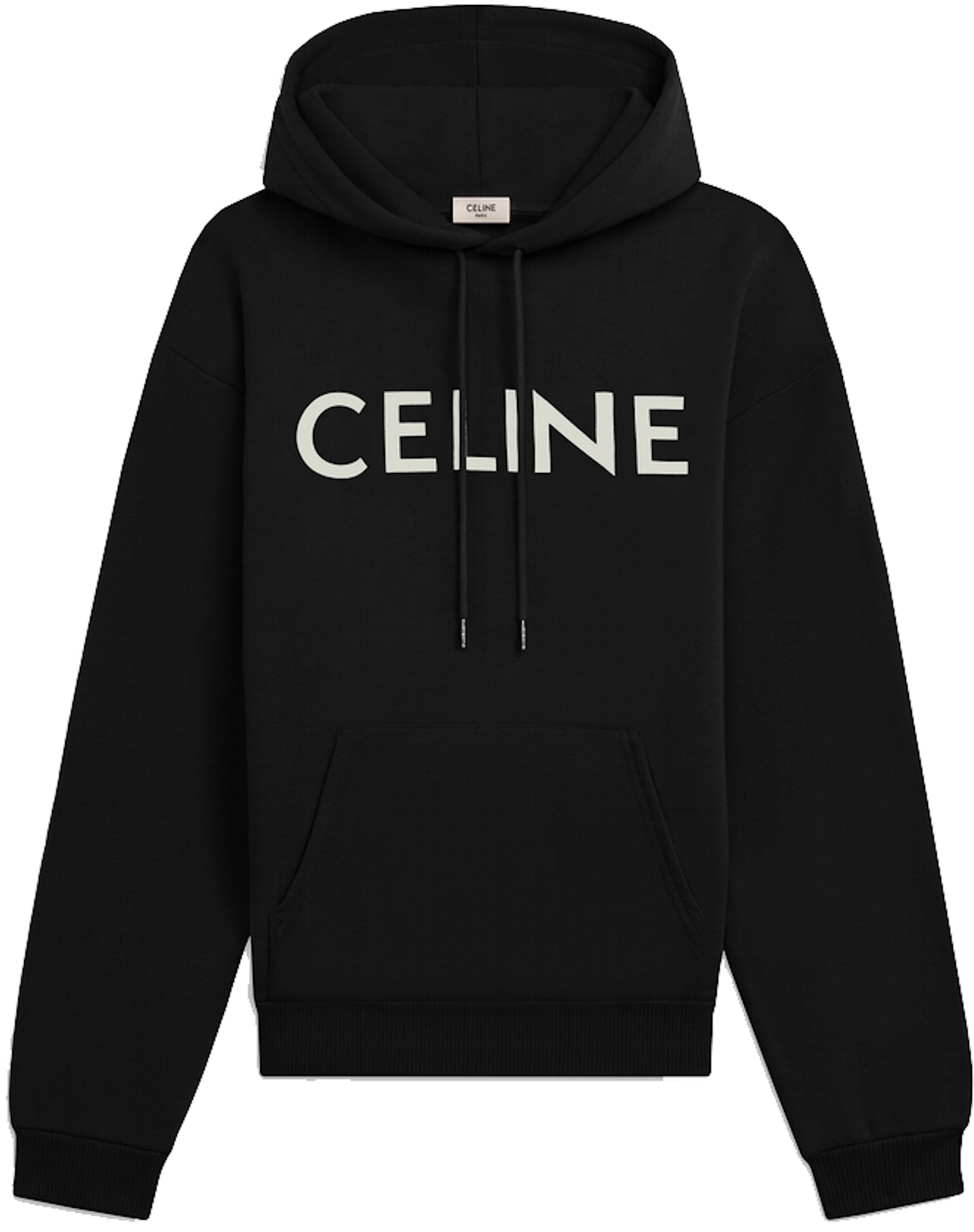 Celine Loose Cotton Sweatshirt Black/White