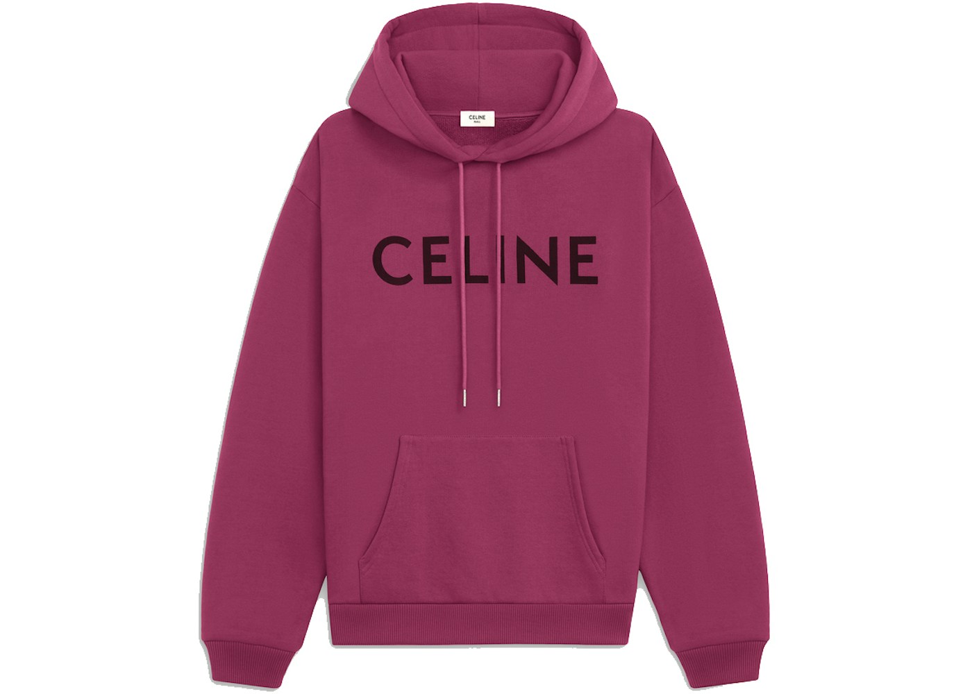 Celine Loose Cotton Sweatshirt Pink Black