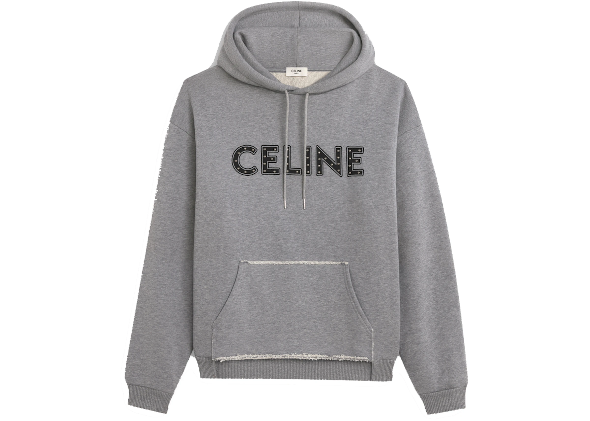 Kreet Bulk schuur Celine Loose Cotton Sweatshirt with Studs Grey/Black - US