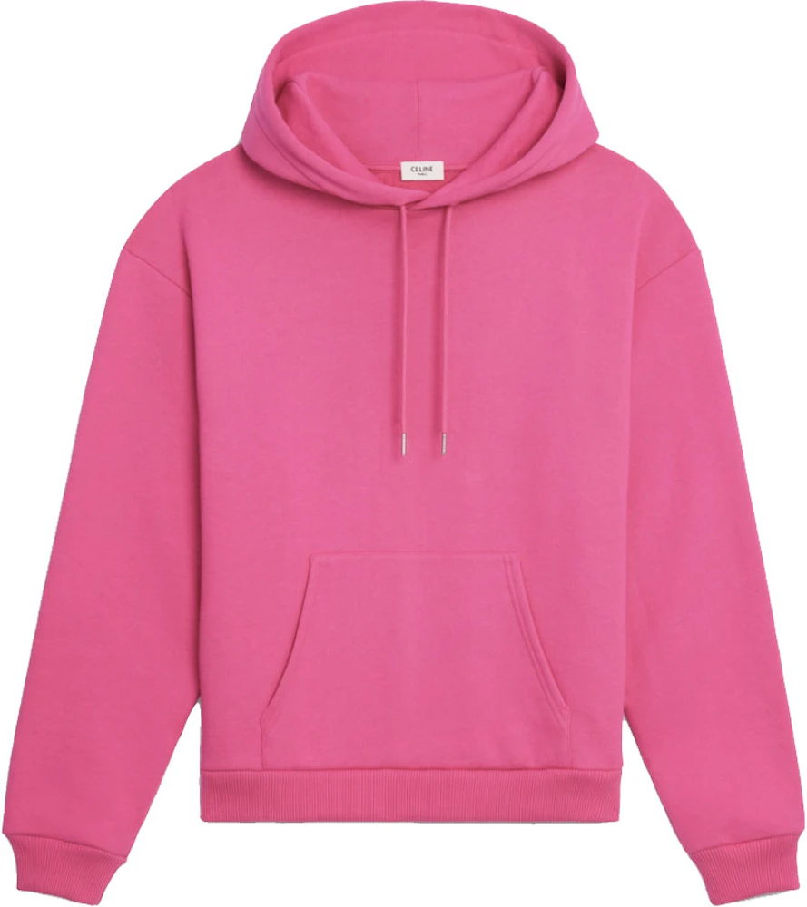 Celine Loose Sweatshirt In Cotton Fleece Hot Pink/Black Men's