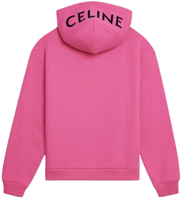 Celine Loose Sweatshirt In Cotton Fleece Hot Pink/Black Hombre - SS21 - US