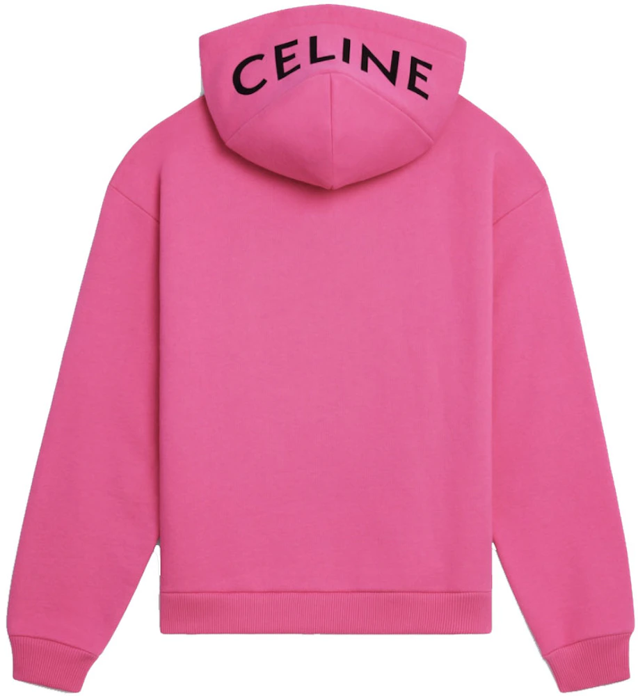 Celine Loose Sweatshirt In Cotton Fleece Hot Pink/Black Men's - SS21 - US