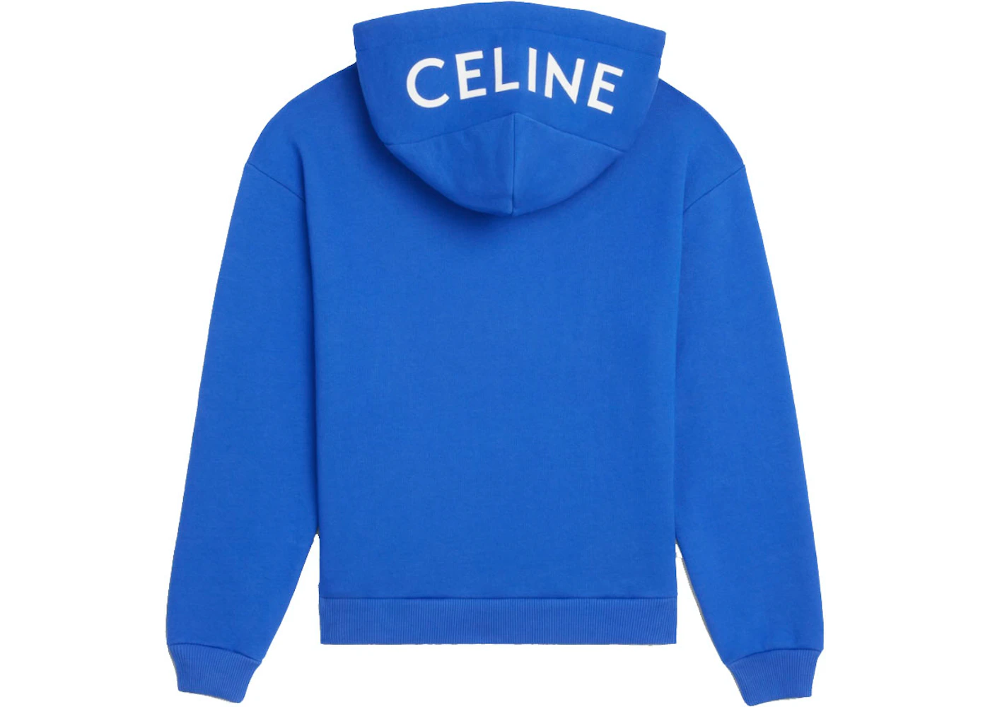 Kip de elite Moeras Celine Loose Sweatshirt In Cotton Fleece Royal Blue/Off White - SS21 - US
