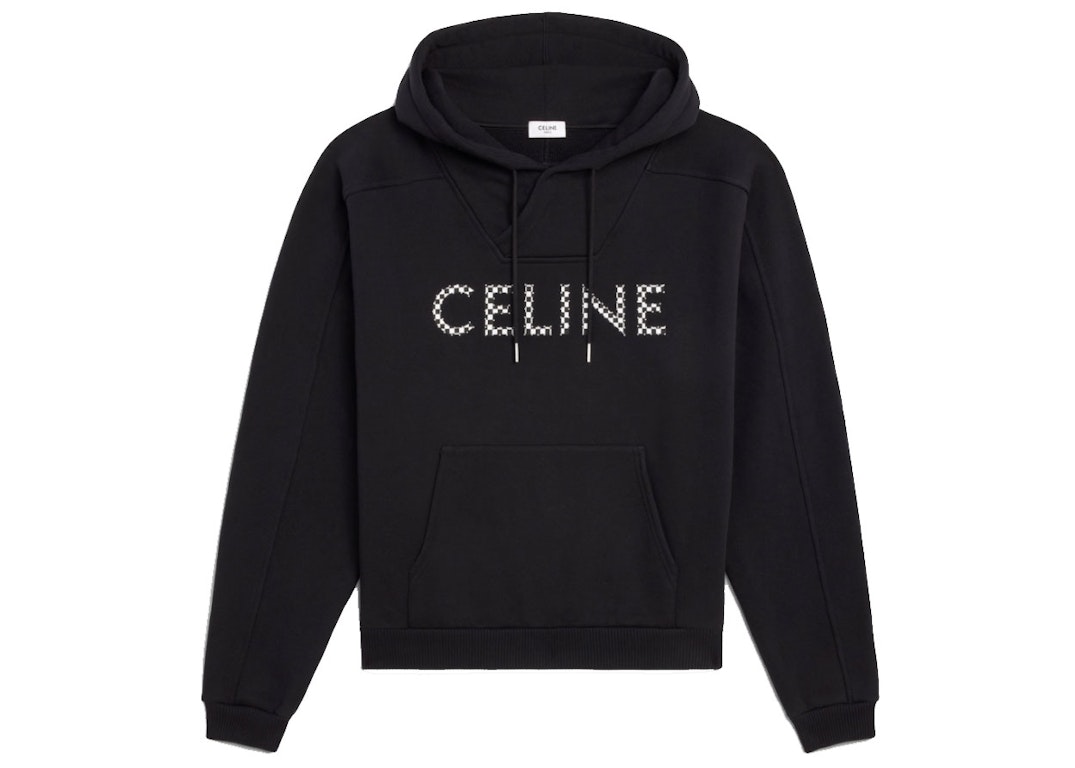 Pre-owned Celine Loose Sweatshirt In Cotton Fleece With Studs Black/white