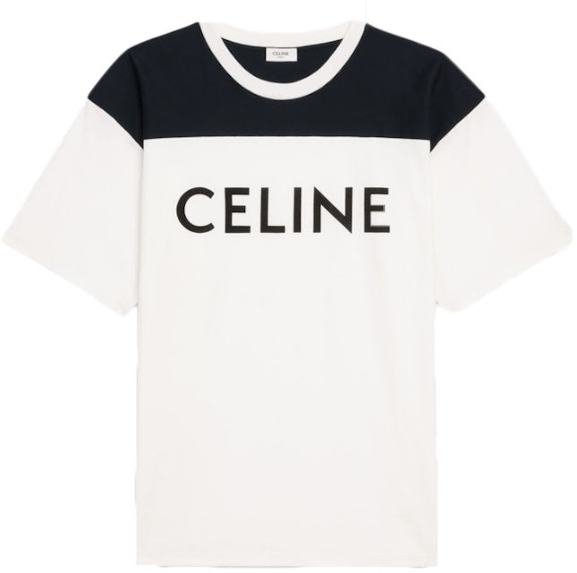 Celine Loose T-Shirt In Cotton Jersey Chalk/Black Men's - SS21 - GB
