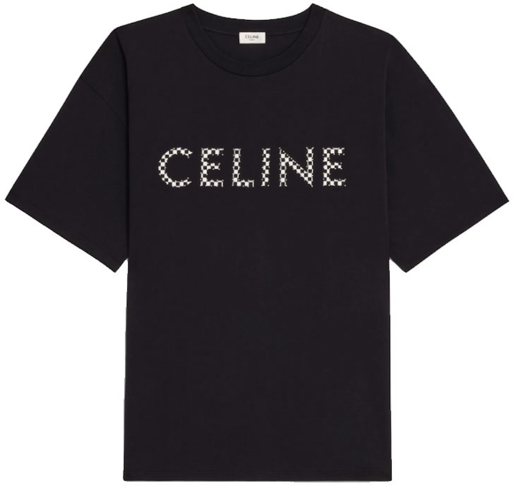 Celine Loose T-Shirt In Cotton Jersey With Studs Black - SS21