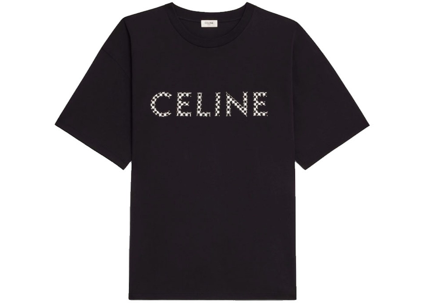 Celine Loose T-Shirt In Cotton Jersey With Studs Black - SS21
