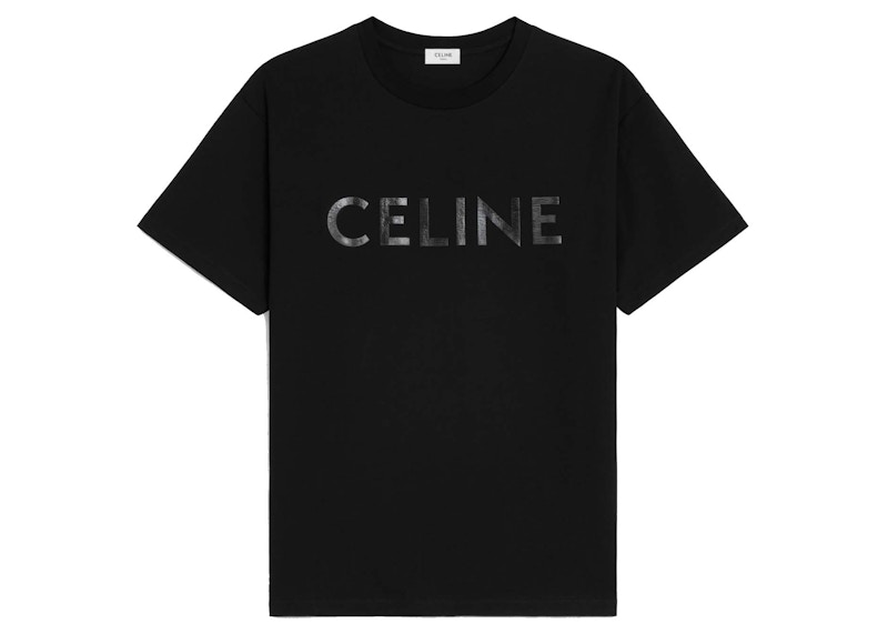 Celine Loose Vinyl T-shirt In Cotton Jersey Black - FW22 メンズ - JP