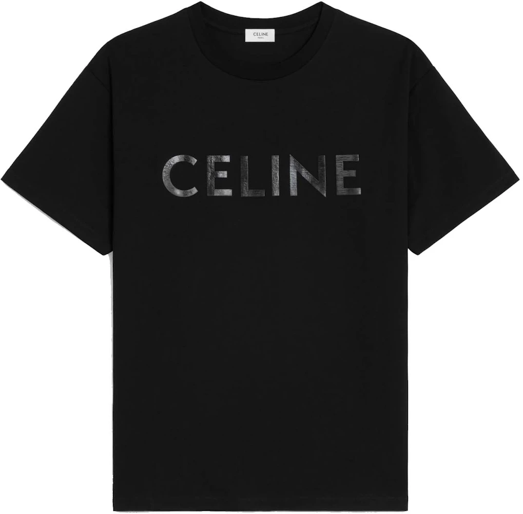 Celine Loose Vinyl T-shirt In Cotton Jersey Black Men's - FW22 - US