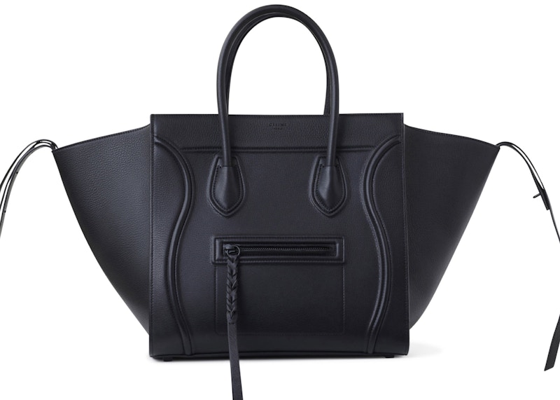 Celine Luggage Medium Phantom Black in Supple Calfskin with