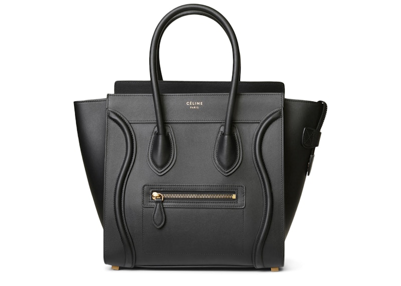 Celine Luggage Micro Black in Calfskin with Gold Tone US