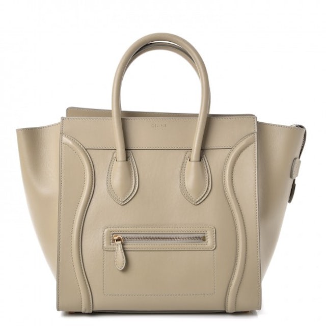 Celine Tricolor Micro Luggage Smooth Calfskin Leather Tote