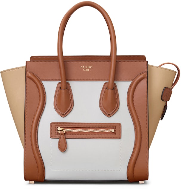 Celine Luggage Multicolor Micro Tan/Sand in Calfskin with Gold-Tone - US