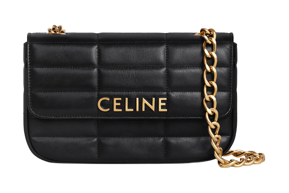 Pre-owned Celine Matelasse Chain Shoulder Bag Quilted Black