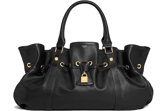 Celine Medium Abbey Bag in Supple Calfskin Black