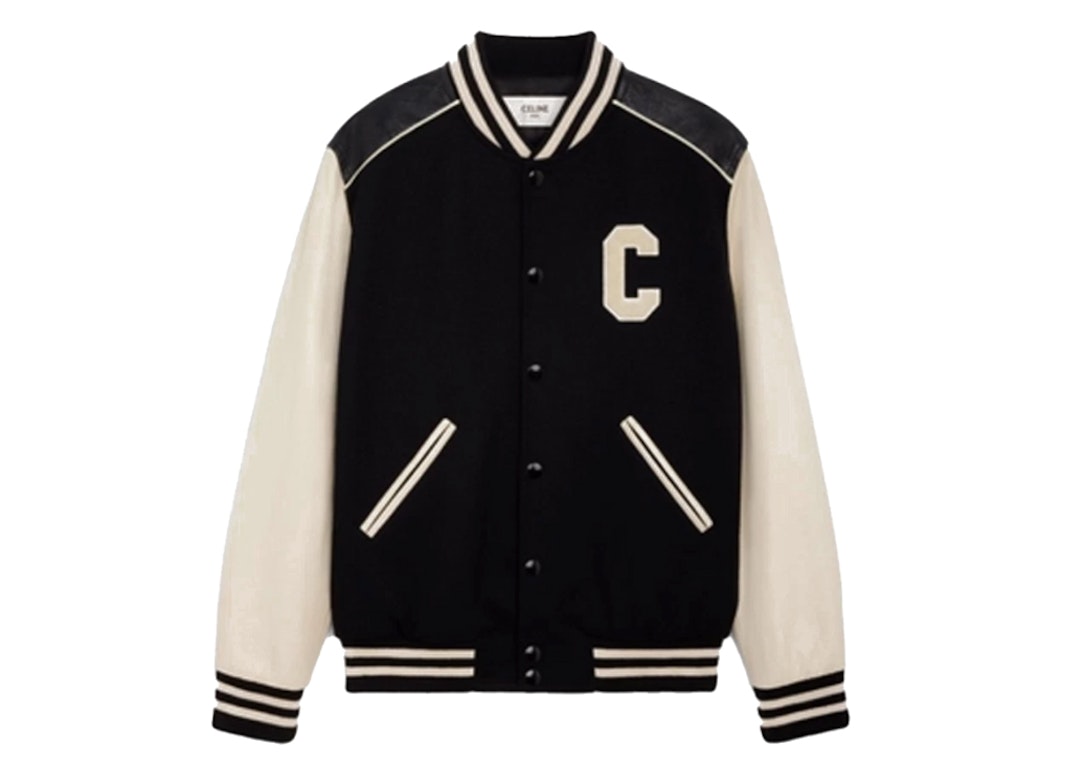 Celine Homme Teddy Logo-Appliquéd Leather Bomber Jacket - Men - Black Coats and Jackets - L
