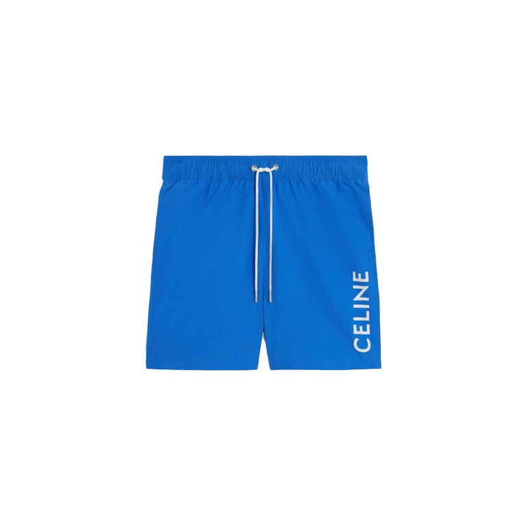 Pre-owned Celine Piping Swim Shorts Royal Blue