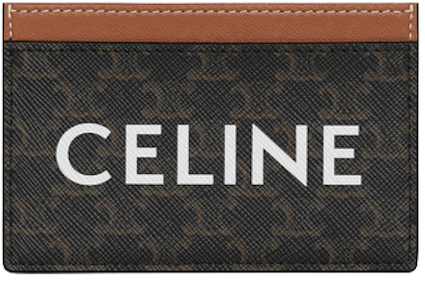 Card Holder in Triomphe Canvas with Celine Print - Brown / White / Beige - for Women