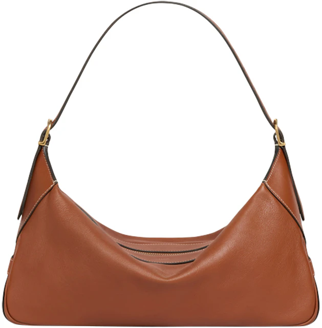 Celine Romy Shoulder Bag Medium Tan in Supple Calfskin Leather with