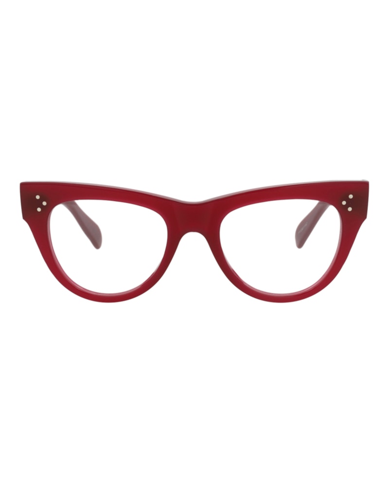 Pre-owned Celine Men's  Roundframe Acetate Optical Frames In Green Green Transparent (cl5004in/48/093)