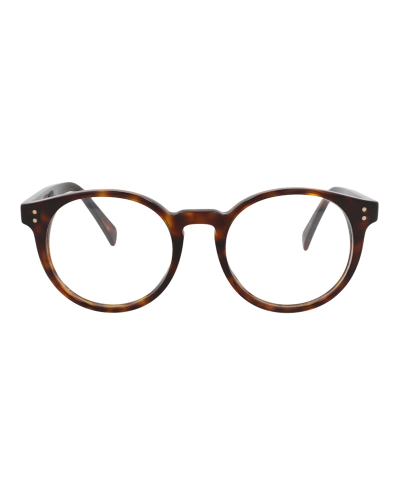 Pre-owned Celine Men's  Roundframe Metal Optical Frames In Gold Gold Transparent (cl50037u/52/031)