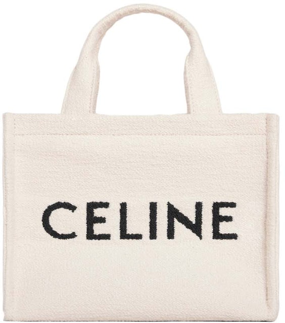Celine Small Cabas Thais In Textile With Celine Jacquard Natural/Tan in  Textile - IT