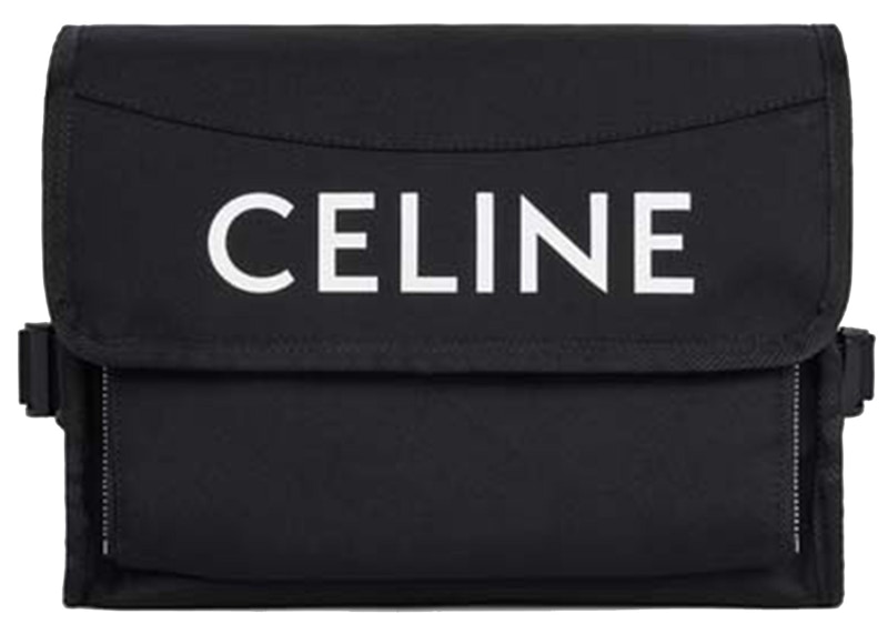 Celine Small Trekking Messenger Bag Black in Leather with Silver