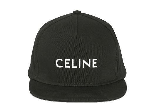 Celine Snapback Cotton Cap Black Men's - US
