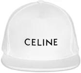 Celine Snapback Cotton Cap White