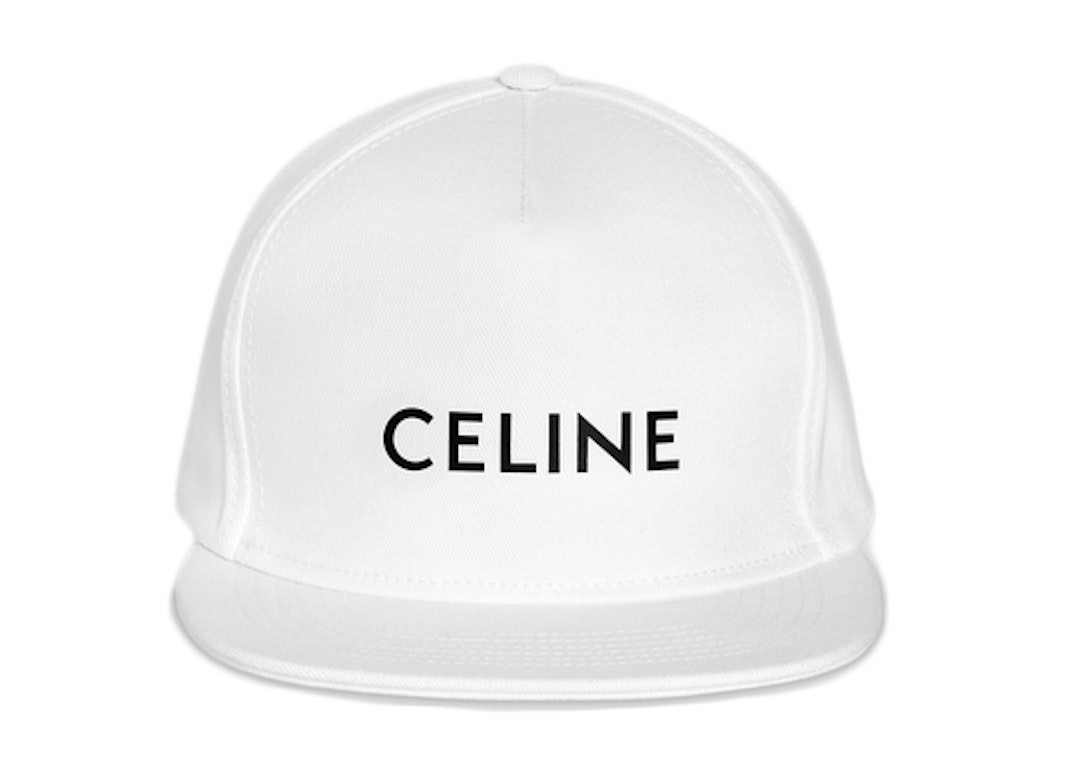 Pre-owned Celine Snapback Cotton Cap White