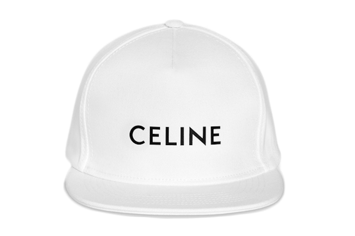 Pre-owned Celine Snapback Cotton Cap White